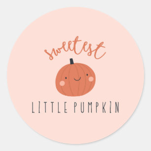 Sticker Rond petit citrouille mignon