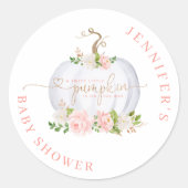 Sticker Rond Petit citrouille rose pâle (Devant)