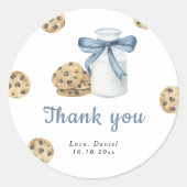 Sticker Rond Petit Cookie d'anniversaire merci (Devant)
