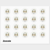 Sticker Rond Petit Couple de Cactus Boho (Feuille)