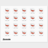 Sticker Rond Petit crabe (Feuille)