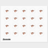 Sticker Rond petit crabe effrayé (Feuille)
