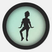 Sticker Rond Petit Danseur Vert (Devant)