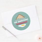 STICKER ROND PETIT-DÉJEUNER (Enveloppe)