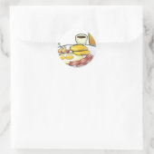 Sticker Rond Petit déjeuner (Sac)