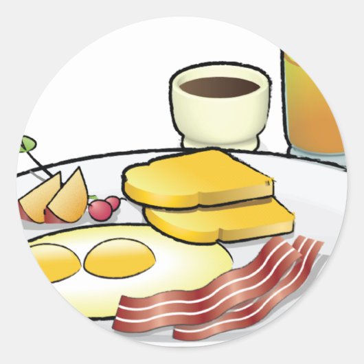 Sticker Rond Petit déjeuner (Devant)