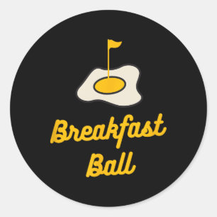 Sticker Rond Petit déjeuner Ball Mulligan Golf