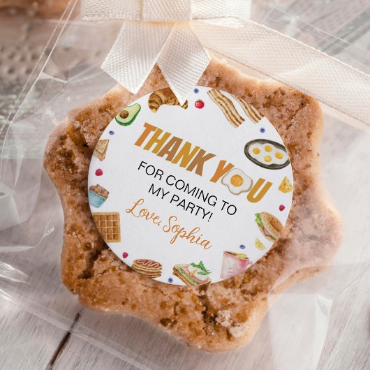 Sticker Rond Petit déjeuner Brunch Anniversaire Classic Round S