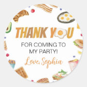 Sticker Rond Petit déjeuner Brunch Anniversaire Classic Round S (Devant)