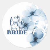 Sticker Rond Petit-déjeuner de mariage Quelque chose de bleu Am (Devant)