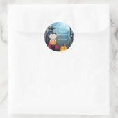 Sticker Rond Petit Dracula Vampire Joyeux Halloween Party Favor (Sac)