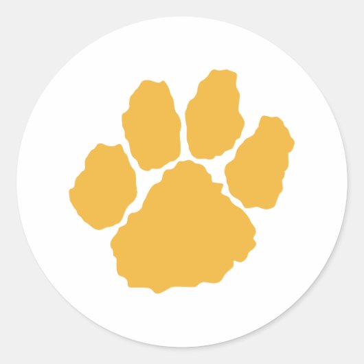 STICKER ROND PETIT EMPREINTE DE PATTE TIGER (Devant)