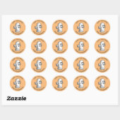 Sticker Rond Petit Fantôme Mignon (Feuille)