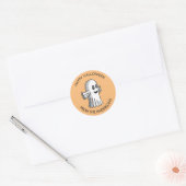 Sticker Rond Petit Fantôme Mignon (Enveloppe)