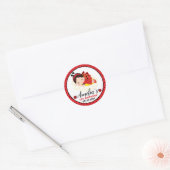 Sticker Rond Petit fille Ladybug Anniversaire Classic Round Sti (Enveloppe)