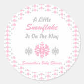 Sticker Rond Petit Flocon Sur Le Chemin (Devant)