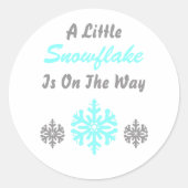 Sticker Rond Petit Flocon Sur Le Chemin (Devant)