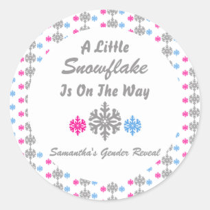 Sticker Rond Petit Flocon Sur Le Chemin