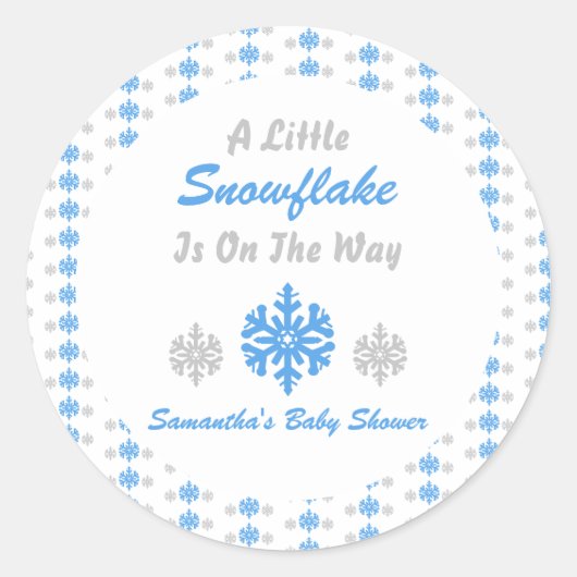 Sticker Rond Petit Flocon Sur Le Chemin (Devant)