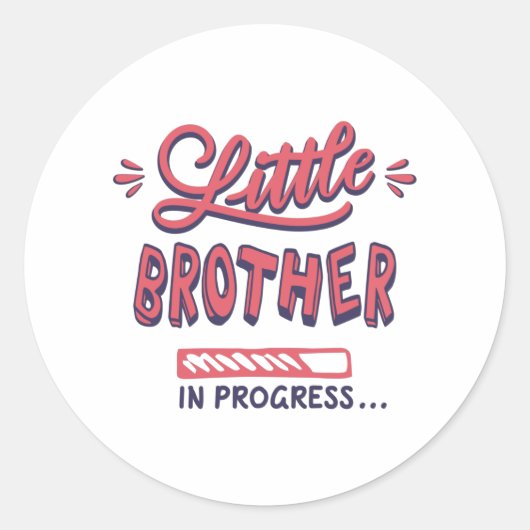 Sticker Rond Petit frère en cours (Devant)