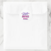 Sticker Rond Petit frère en cours (Sac)