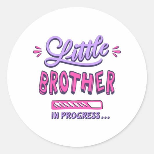 Sticker Rond Petit frère en cours (Devant)