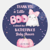 Sticker Rond Petit garçon Halloween fantôme fille baby shower f (Devant)