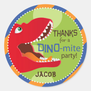 Sticker Rond Petit gâteau Topper d'anniversaire de Rex de
