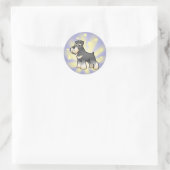 Sticker Rond Petit géant étoilé/Schnauzer standard/miniature (Sac)
