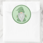 Sticker Rond Petit Gnome Vert Détaillé (Sac)