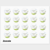Sticker Rond Petit Golf Bébé Shower Putter (Feuille)