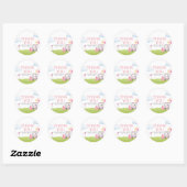 Sticker Rond Petit Golf Bébé Shower Putter (Feuille)