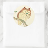 Sticker Rond Petit hibou japonais (Sac)