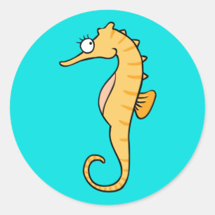 Sticker Rond Petit hippocampe