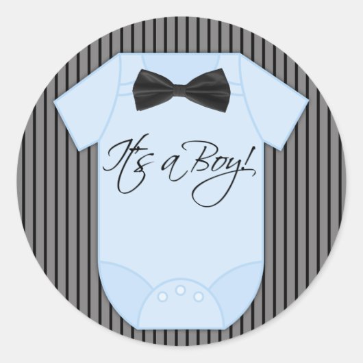 Sticker Rond Petit Homme Baby Boy Douche (Devant)