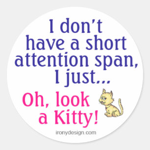 Sticker Rond Petit Humour de Span Kitty