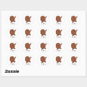 Sticker Rond Petit Kaka – Propulsé par le café (Feuille)