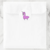 Sticker Rond Petit lamacorn rose (Sac)