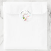 Sticker Rond Petit Lapin Doux (Sac)