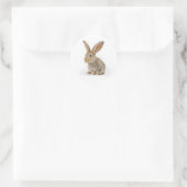 Sticker Rond Petit lapin mignon (Sac)