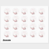 Sticker Rond Petit Merci Citrouille rose (Feuille)
