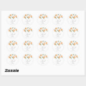 Sticker Rond Petit Merci d'agrumes orange Cutie (Feuille)