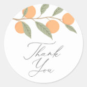 Sticker Rond Petit Merci d'agrumes orange Cutie (Devant)