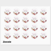 Sticker Rond Petit Merci de Baby shower Citrouille (Feuille)