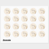 Sticker Rond Petit Merci de Baby shower Fleur sauvage (Feuille)