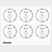 Sticker Rond Petit Merci Fleur sauvage pourpre (Feuille)