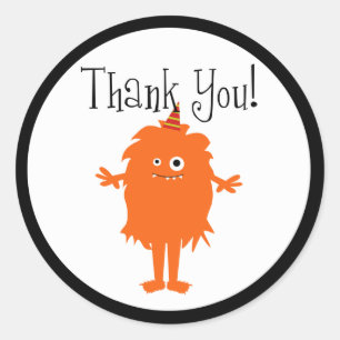 Sticker Rond Petit Merci monstre