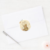 Sticker Rond Petit miel Baby shower de l'ours des abeilles (Enveloppe)