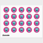 Sticker Rond Petit monstre (Feuille)