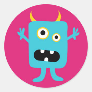 Sticker Rond Petit monstre